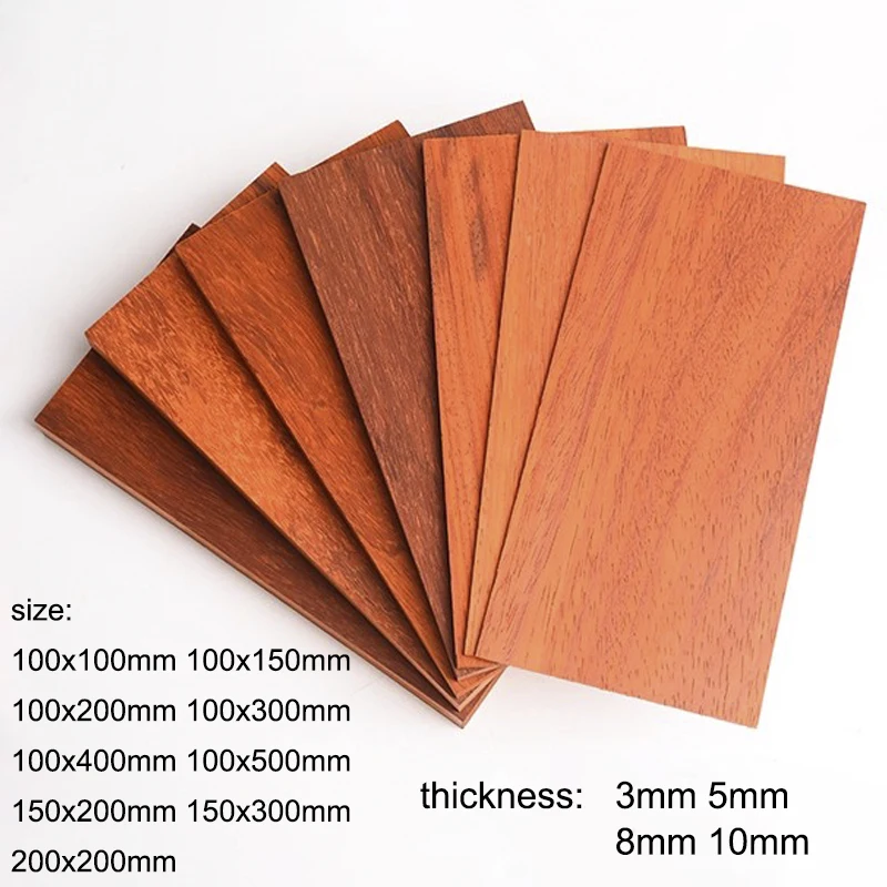 Handcrafted African Red Rosewood Solid Wood Board for DIY Carving and Box Making