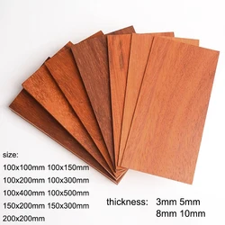 Handcrafted African Red Rosewood Solid Wood Board for DIY Carving and Box Making (100x500x10mm 1pcs)