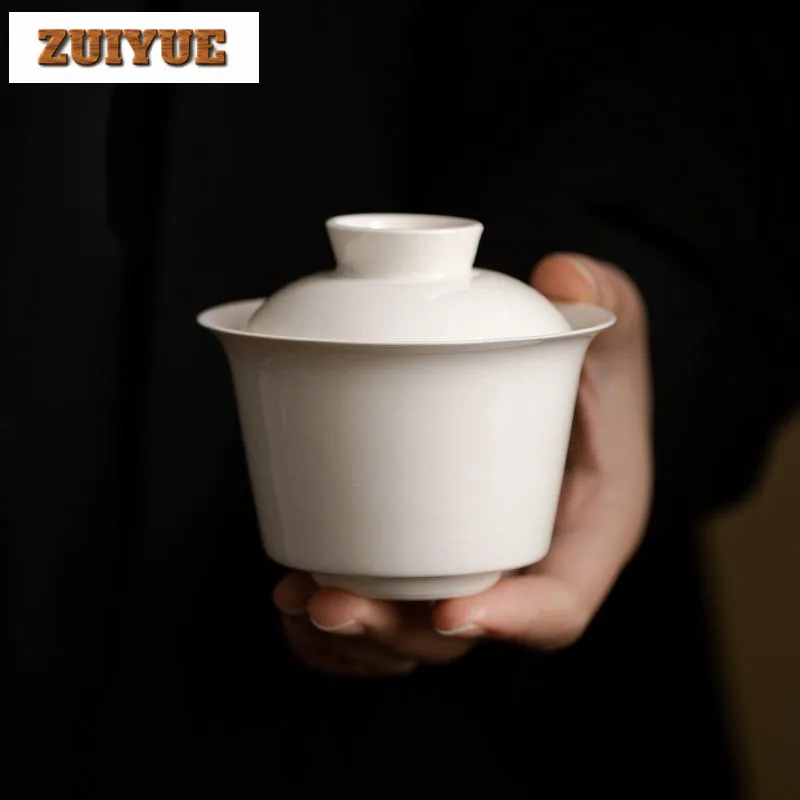 Japanese Plant Ash Cover Bowl Ancient Gaiwan Japanese Hand Grasping Bowl Tea Tureen Tea Maker Cover Items Gift 140ml