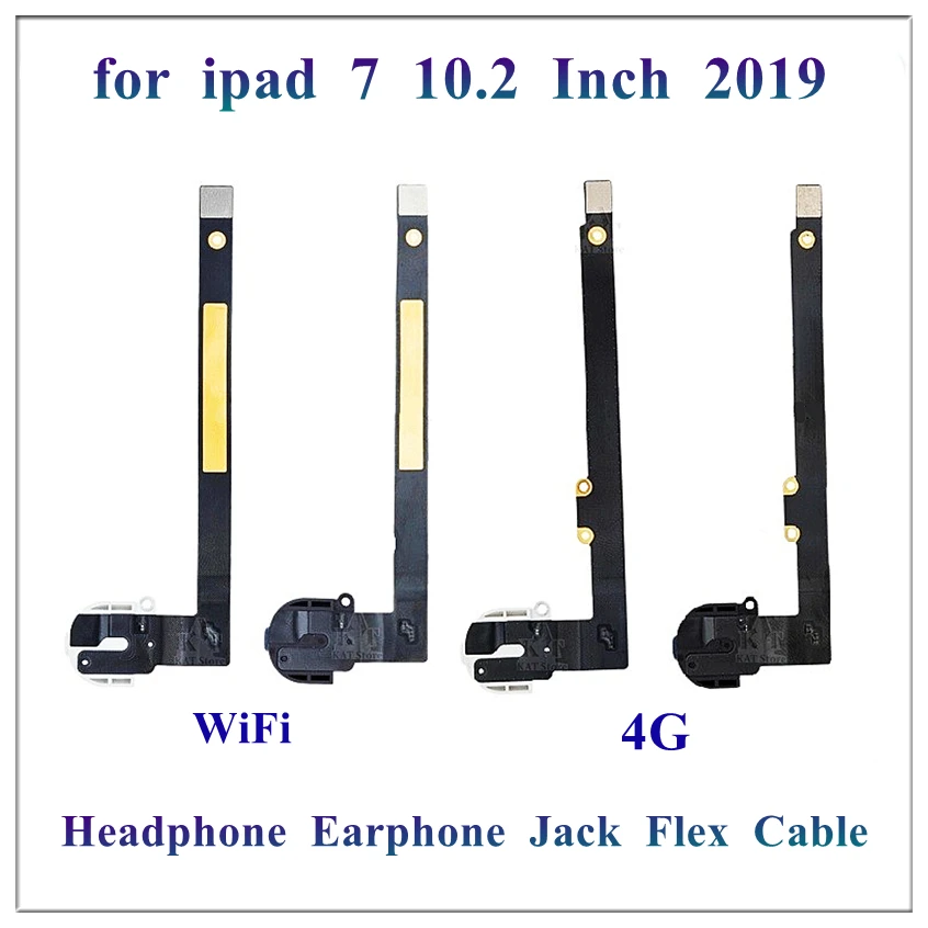 1 Pz Per Ipad 7 10.2 Pollici 2019 Auricolare Spina Cuffia Jack Audio Cavo Flessibile A2197 A2198 A2200 Wifi 4G Versione Cellulare