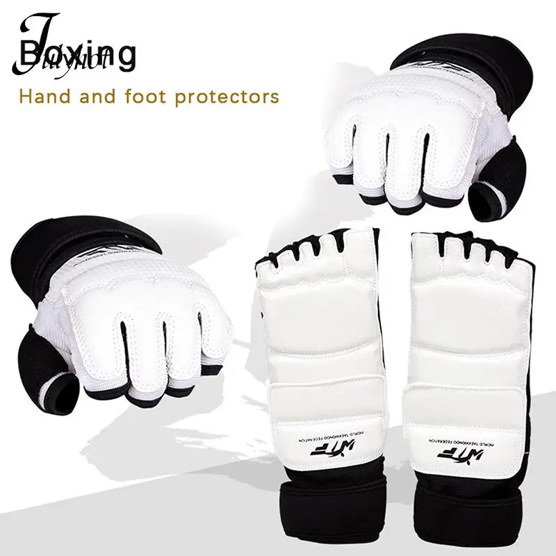

Taekwondo Leather Foot Hand Gloves Sparring Karate Wrist Protector Guard Gear Boxing Martial Arts Hand Palm Guard Sock Adult Kid