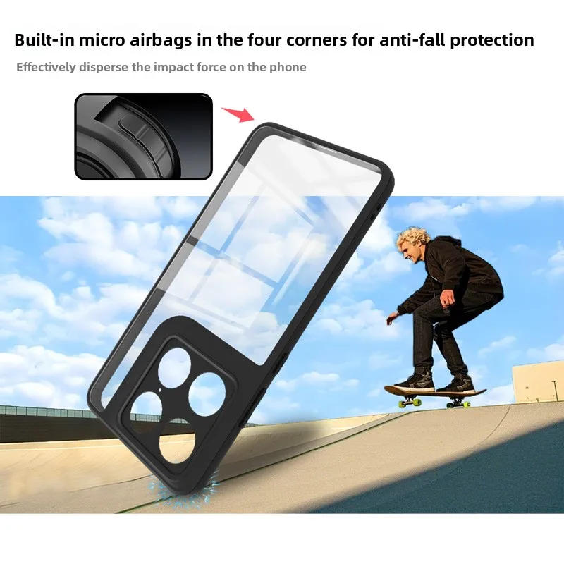 Luxury Transparent Ultra Slim Magnetic Armor Shockproof Bumper Phone Case