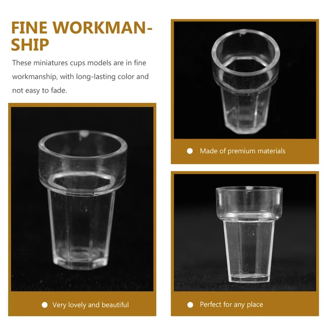 미니 하우스를 위한 사실적인 미니어처 컵 액세서리