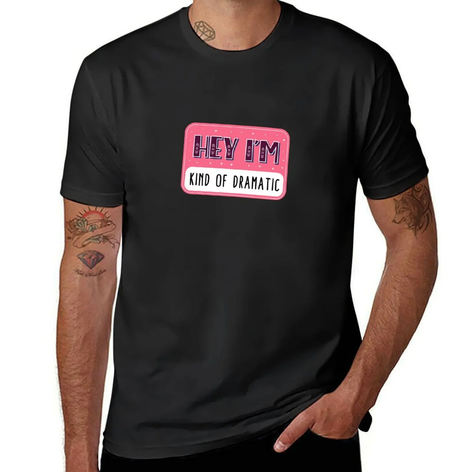 

Hey I'm kind of dramatic T-shirt anime customizeds mens workout shirts