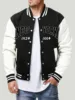 New York 1524-1664 Print Men Baseball Jersey Vintage Pocket Jacket Loose Y2K Menswear Comics Multicolor Unisex Streetwear