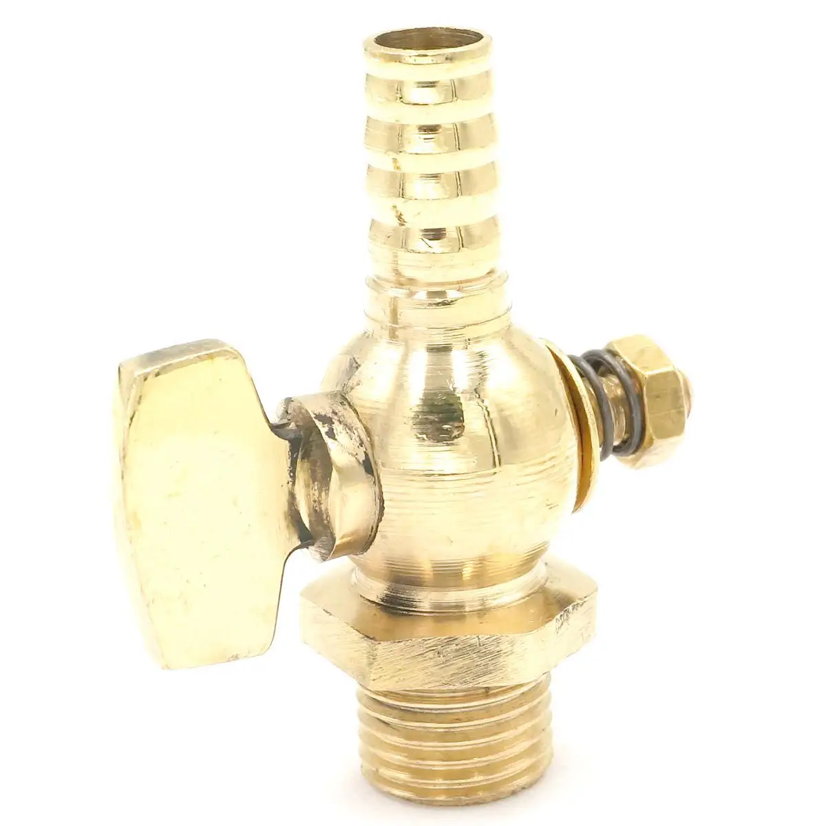Brass Ball Valve 1/2" BSP Male Fit for 4/6mm ID/OD Hose 0.8 Mpa Air Gas water 