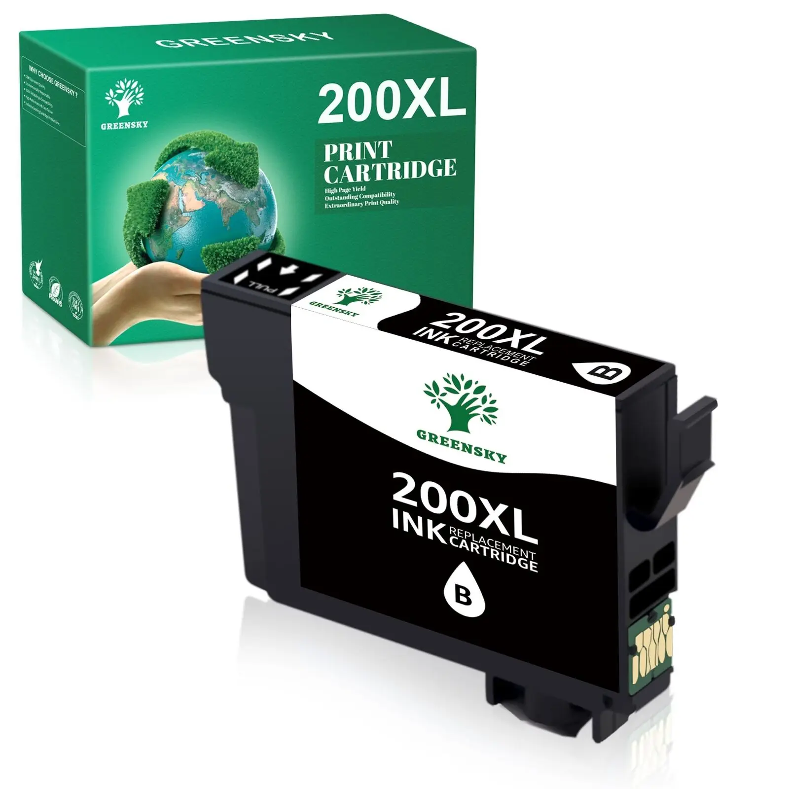 

1PK 200XL Black ink For Epson XP200 XP300 XP310 XP400 XP410 WF2520 WF2530 WF2540