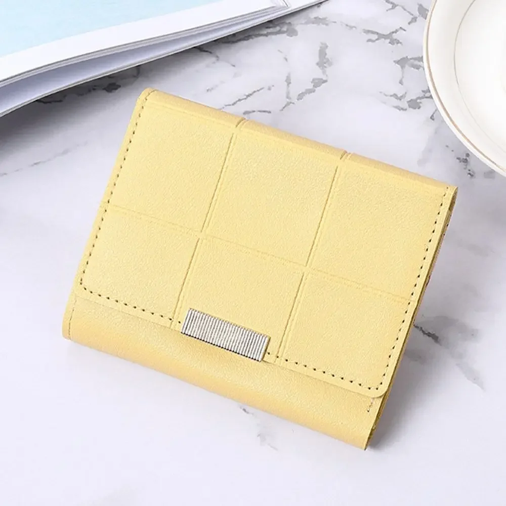 

Women Wallets PU Leather Purse Mini Hasp 3 Fold Solid Multi-Cards Holder Fashion Coin Short Wallets Slim Small Wallet Hasp