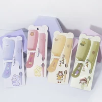 2pcs/Comb Set Cartoon Animal Children's Hairdressing Comb Tip Tail Women's Portable Anti Static Plastic Comb