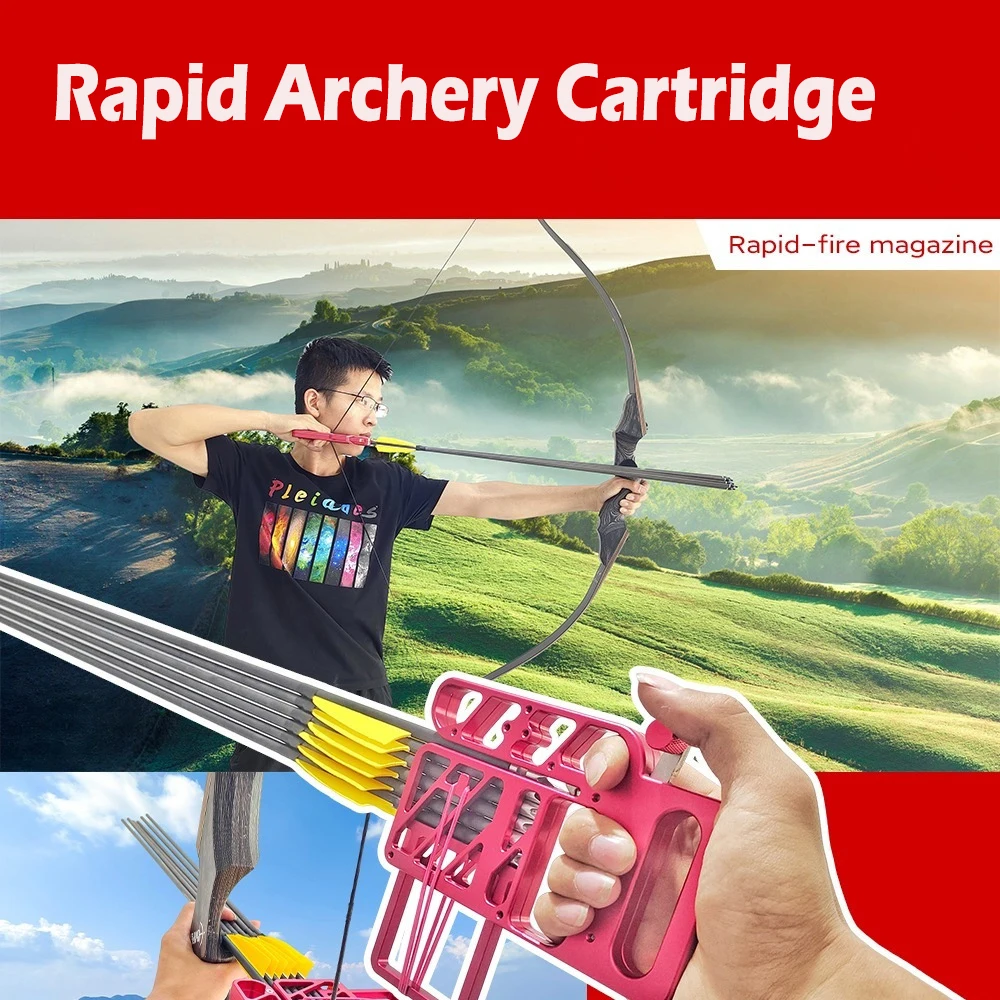 

The New Speed Shooting Arrow Rapid Archery Cartridge Compound Bow and Arrow Continuous Shooting Accessories Metal Automatic
