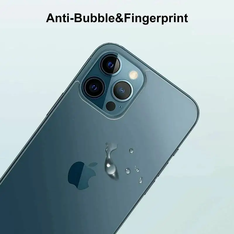 Luxury Back Film For iPhone 12 13 14 15Pro Max Transparent Screen Protector For iPhone 14 13 12 Pro Max Mini Hard Tempered Glass