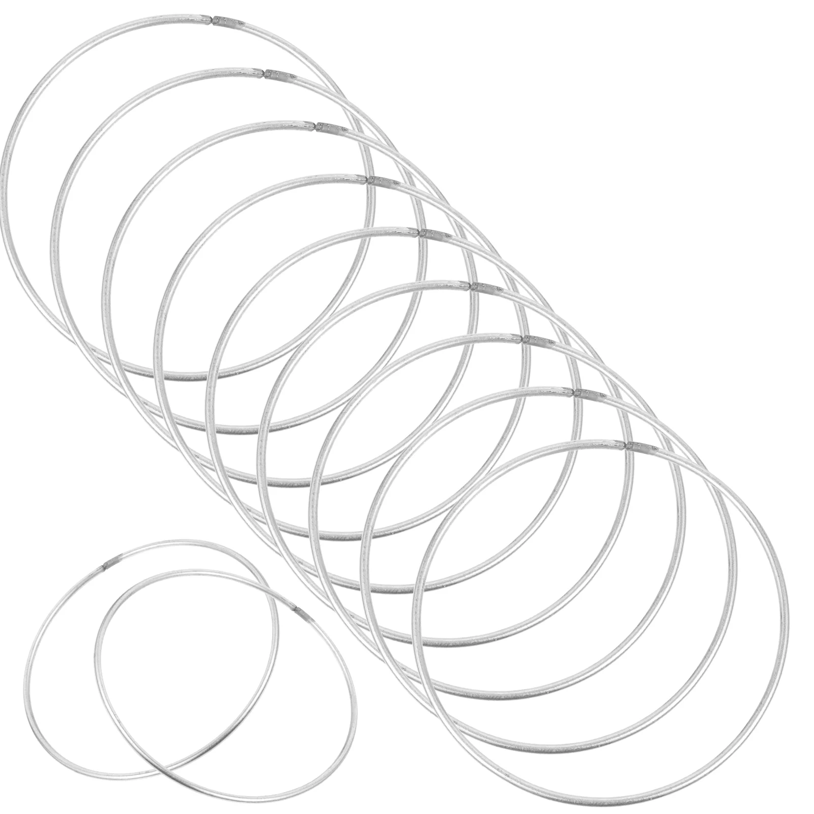 30 Pcs Metal Ring Dream Catcher Supplies Craft Making Materials Wreath Rings Wind Chimes Home Decor Metal Circles 3