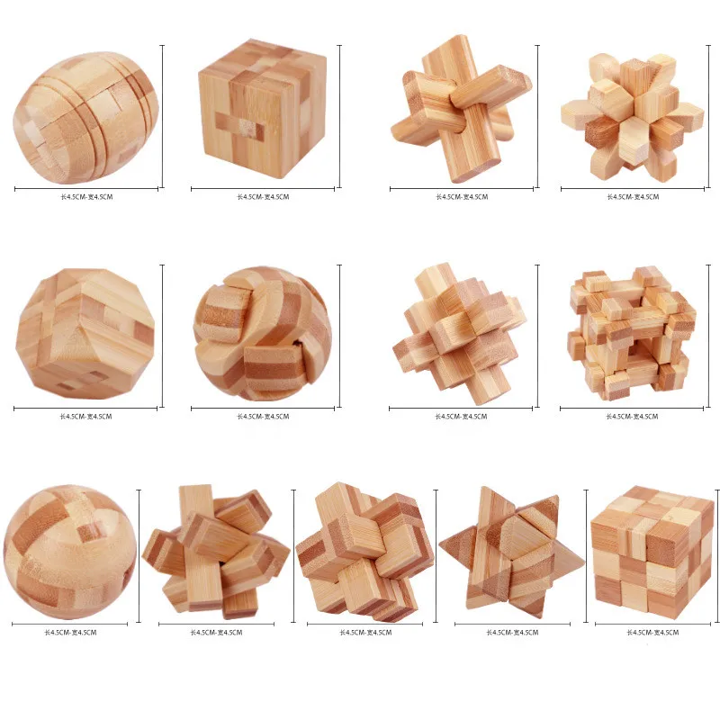 Brain Teaser Puzzle Unlock Interlock Game IQ Test Toy 3D Puzzle Magic Ball  Intelligence Game Educational Toys for Kids Adults 6