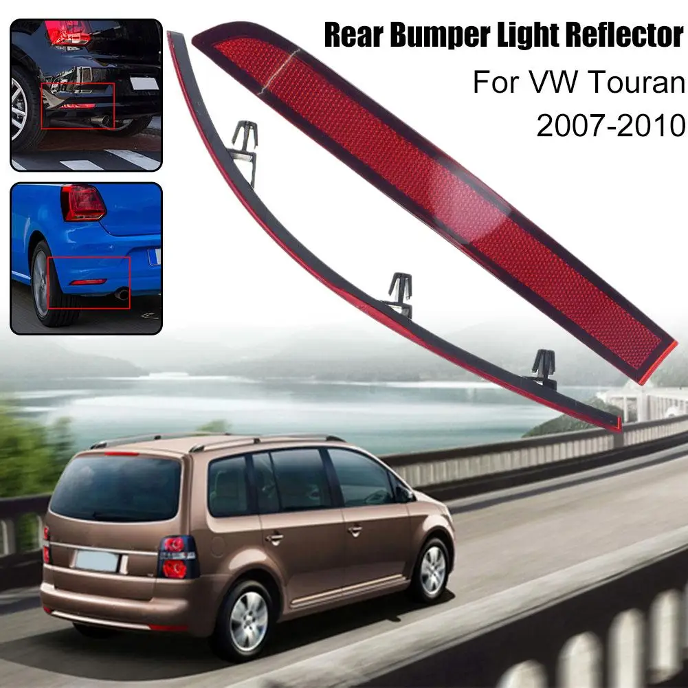 

2x For Volkswagen VW Touran 2006~2010 1T0945105A 1T0945106A Rear Bumper Reflector Tail Light Lamp Red Left Right Car Decora F1N1