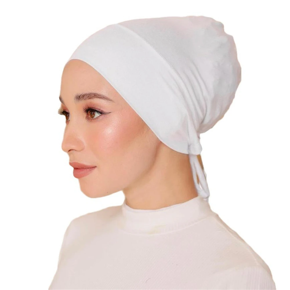 

Jersey Soft Modal Cotton Muslim Turban Hat Inner Hijab Caps Islamic Underscarf Bonnet India Hat Female Headwrap Turbante Mujer