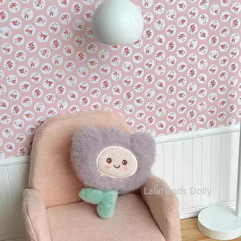 1:12 DIY 인형의 집 (20x28cm) 주방 뒷면의 접착 벽지 (점성) 거실 침실 바닥 장식 액세서리