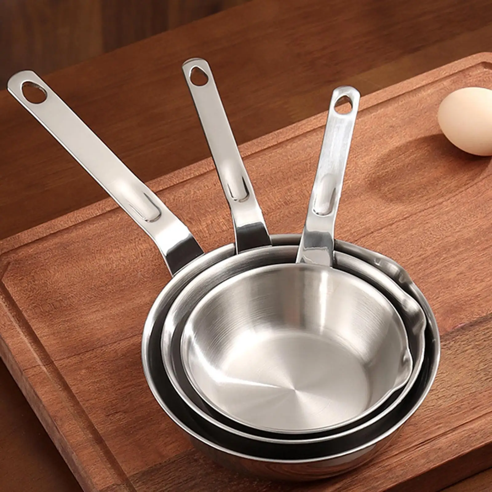 Stainless Steel Frying Pan Cooking Eggs Sandwich Butter Melting Pot for Home Kitchen Induction Cooker All Stovetops Stoves