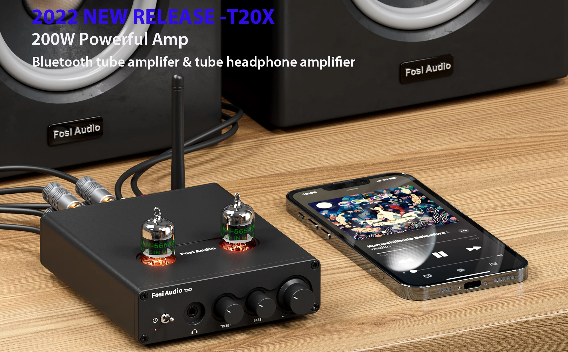 best amplifier Fosi Audio Bluetooth Vacuum Tube Amplifier AptX HD Stereo Power Amp 50W TPA3116D2 Portable Headphone Amplifier For Home Speakers audio amplifier