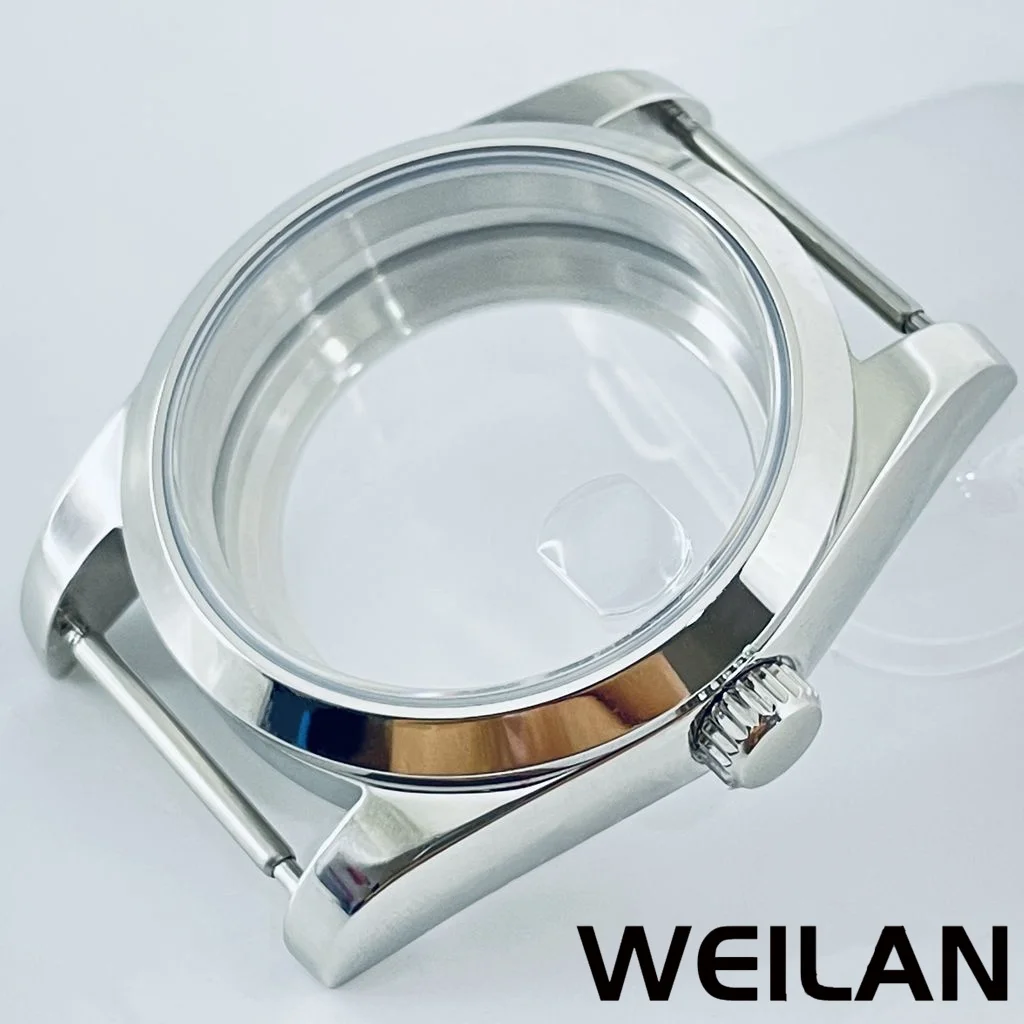 Silver Waterproof Watch Case with Sapphire Crystal, 36mm/40mm