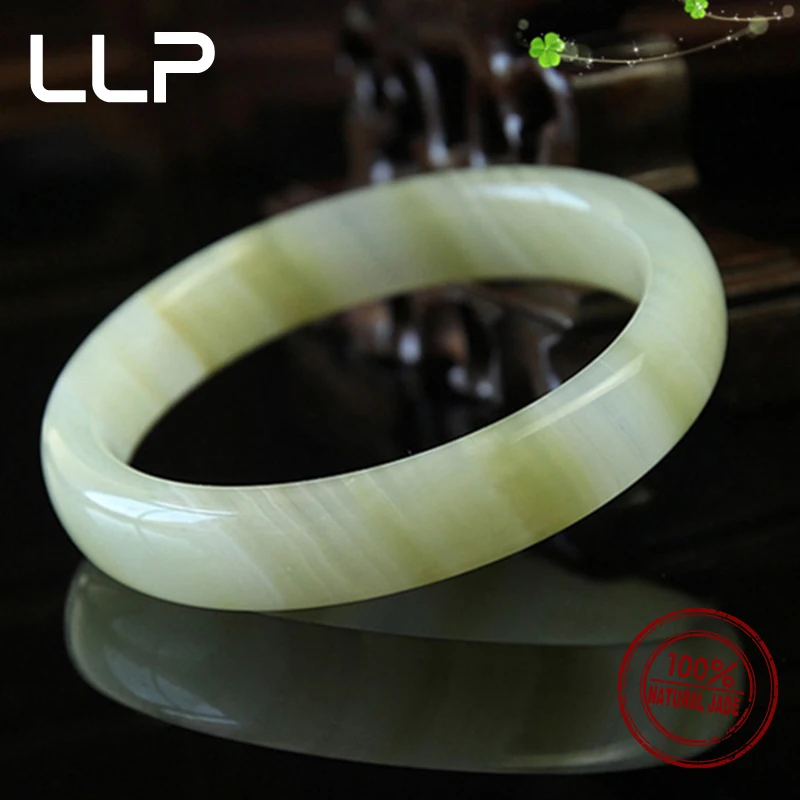 A-Grade natürliche afghanische Seide Jade Armreif einfache personalisierte exquisite meistverkaufte Mode Luxus Schmuck – Detail 5