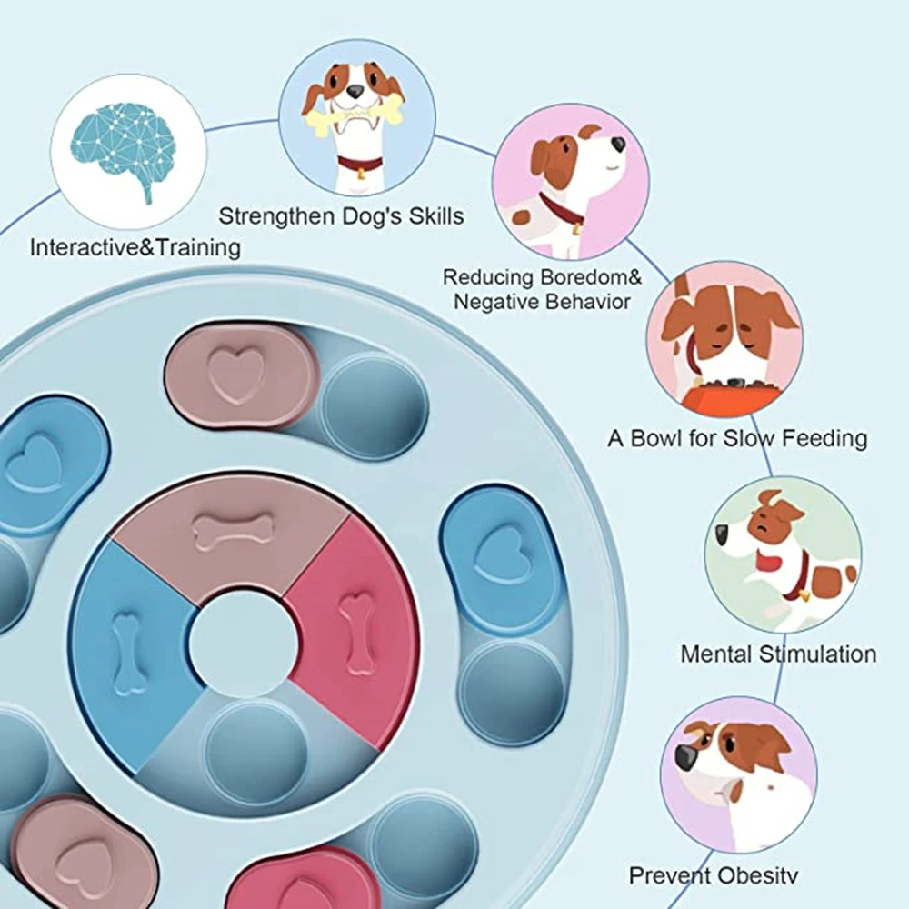Dog Puzzle Toys Interactive Dog Toy IQ Training Slow Feeding Aid Pets  Digestion Treat Dispenser Dog Training Funny Feeding