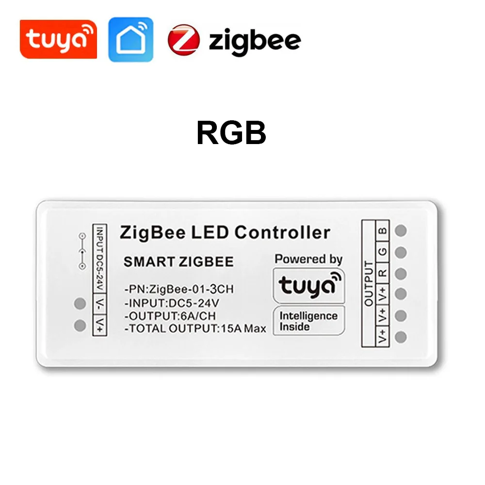 ตัวเลือกสินค้า Zigbee 3.0 คอนโทรลเลอร์ไฟ LED Strip สวิตช์ปรับแสง