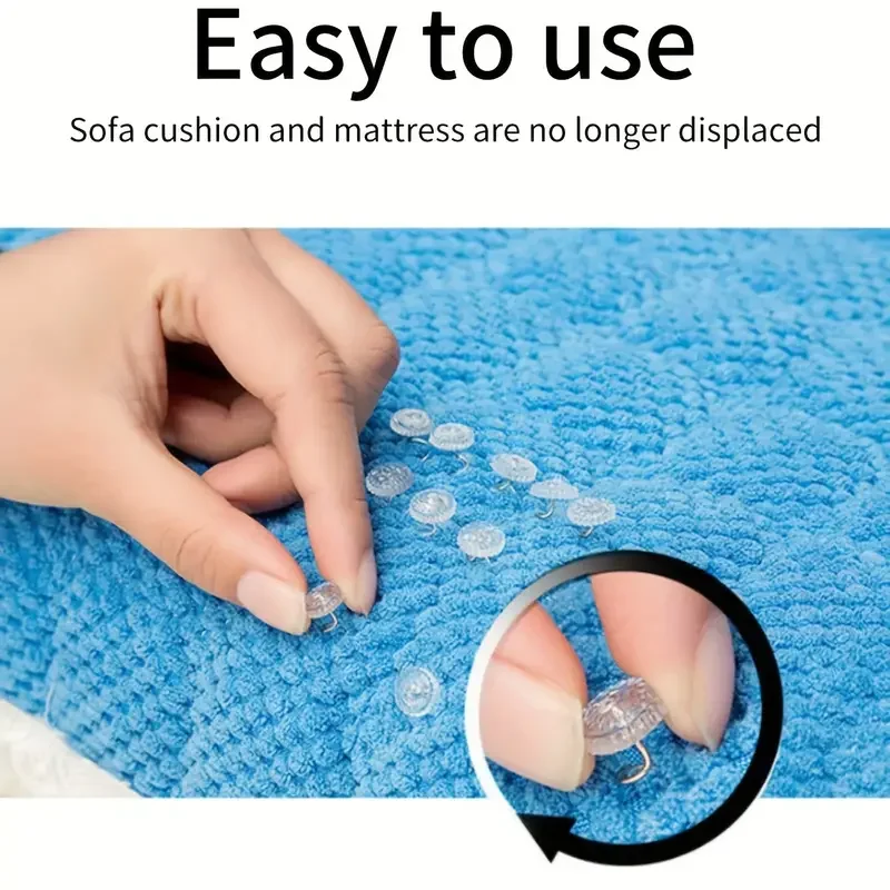 Bed sheet clip 50Pcs bed sheet clip fixer transparent twist nail home slip-resistant blankets cover gripper fixing sofa cushion fixing tools