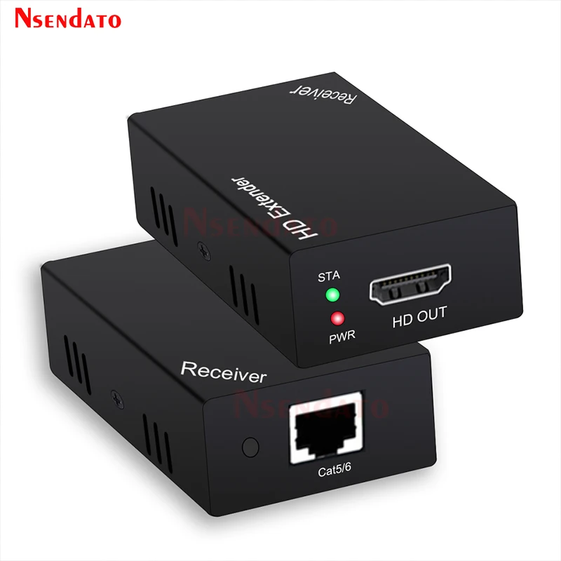 1x4 HDMI Splitter Ethernet Extender Over RJ45 60M Cat 6 1080P 1 in 4 out HDMI Transmitter Receiver UTP Splitter Adapter for PS4