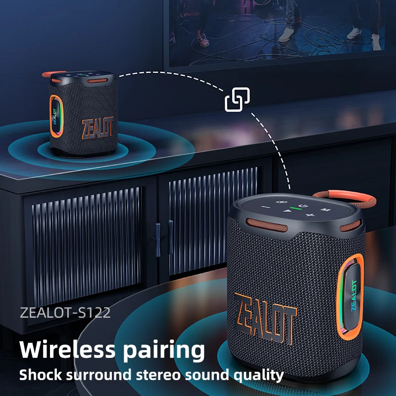 BAAQII Altoparlante Bluetooth wireless portatile a LED impermeabile per doccia bagno, altoparlante IPX4 con ventosa, cavo USB-C
