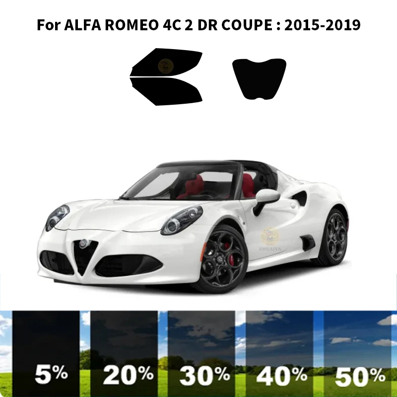 

Precut nanoceramics car UV Window Tint Kit Automotive Window Film For ALFA ROMEO 4C 2 DR COUPE 2015-2019