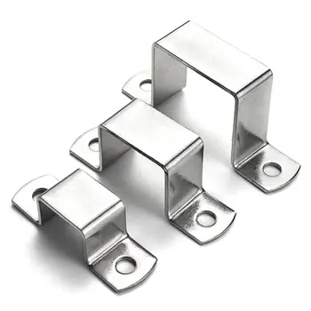 304 Stainless Steel U-shaped Thickened Square Rectangle M-shaped Horseback Tube Saddle Clip Buckle Throat Hoop Ohm Tube Card