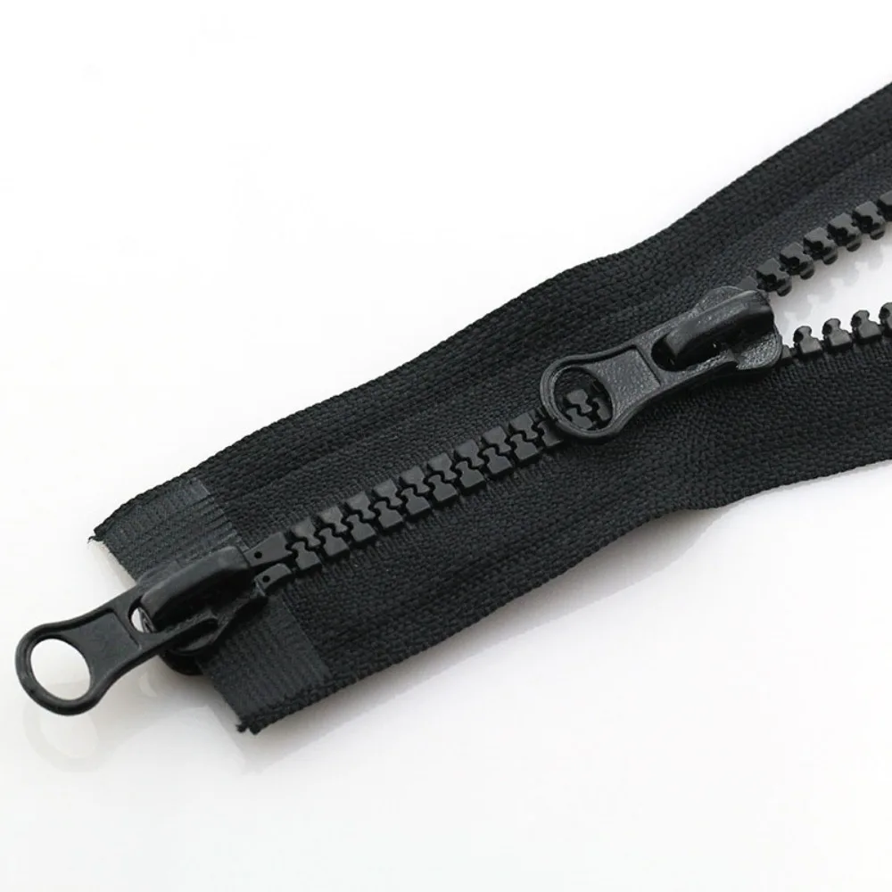 Portable 90cm #5 Resin Zipper Double Slider Two Way Chunky Zip Plastic Teeth Zipper Open End High Quality Jacket Long Zips
