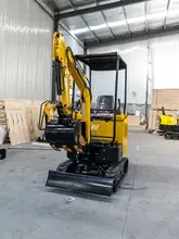  Fast Delivery Kubota Engine HT15 1.5ton Farm Garden Mini Excavator Hydraulic Towable Backhoe Digger With Closed Cab 