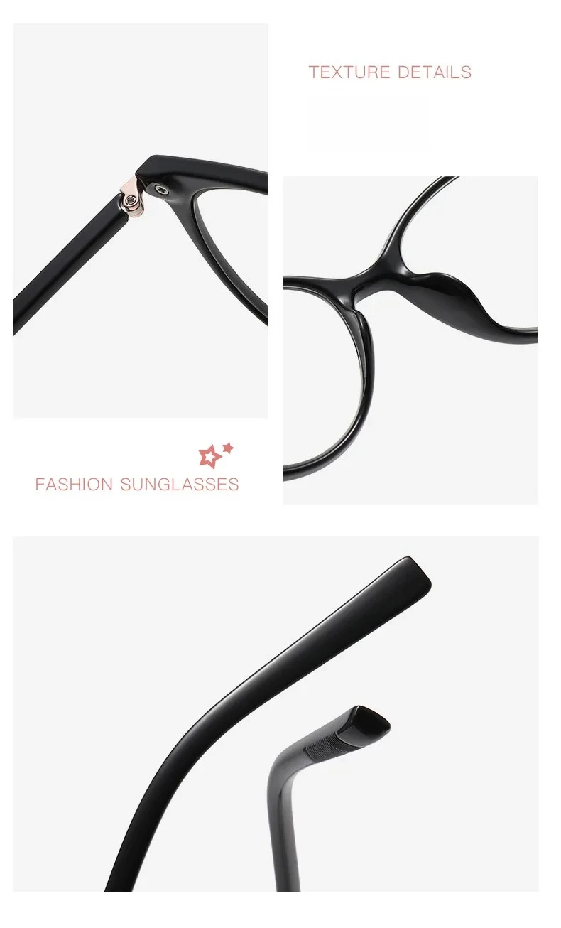 2026 Neue Retro Cat-Eye Photochrome Myopie-Brille Unisex Ultraleichte Premium Anti-Blaulicht-Brille Dioptrien 0 bis -4,0 – Detail 5