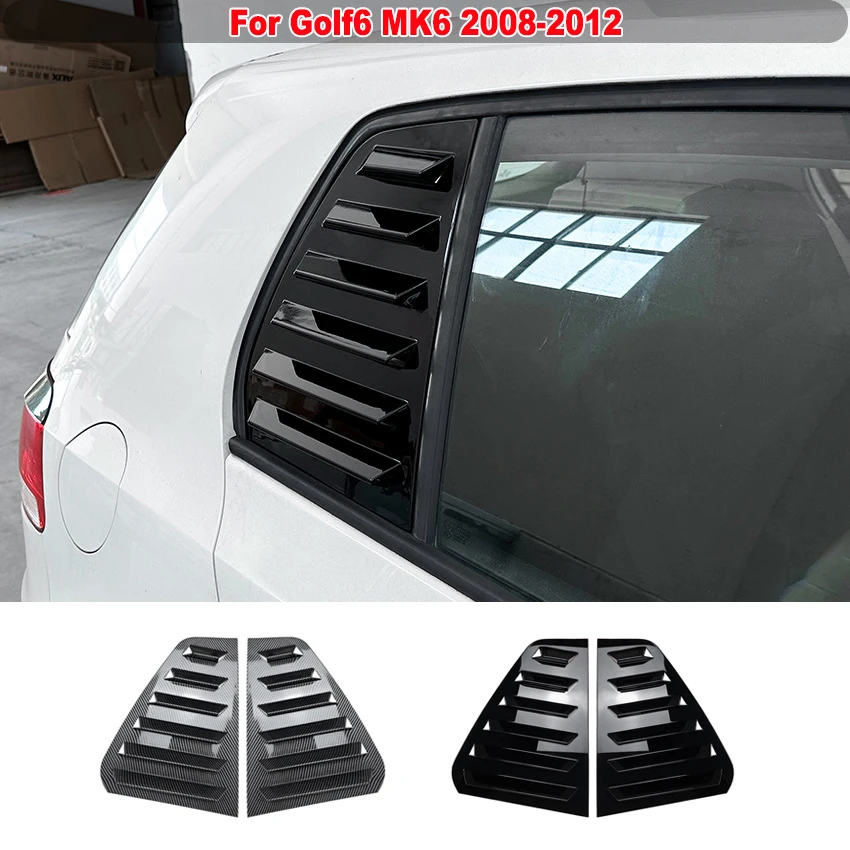 

For Golf6 MK6 2008-2012 Car Rear Window Shutter Cover Trim Window Louver Side Vent Trim Blinds Car Accessories