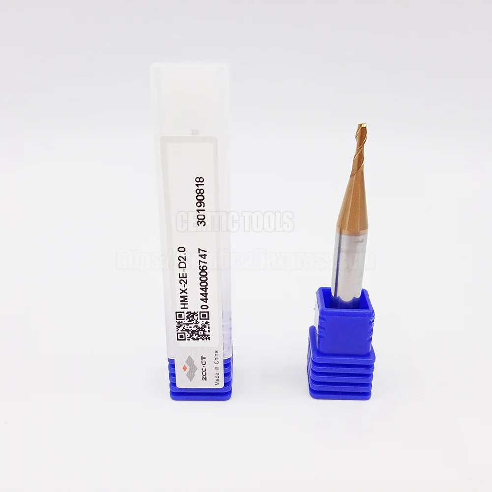 

ZCC 2 Flute End Mill CNC Milling Cutter Tools HMX-2E-D2.0