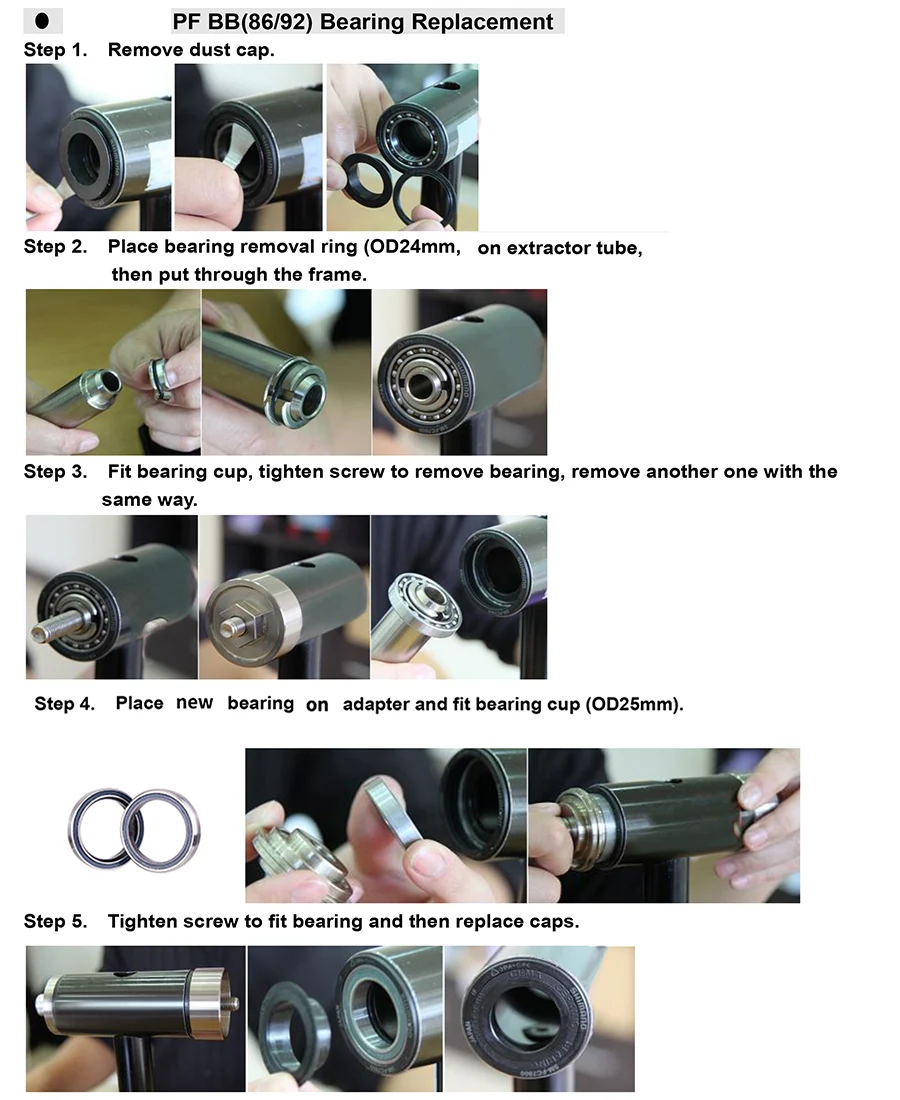 ZTTO MTB Bicycle Bottom Bracket Bearing Remove Install Tool Road Bike BB Press Fit 24mm 30mm  BB86 BB30 BB92 PF30 Repair Kit