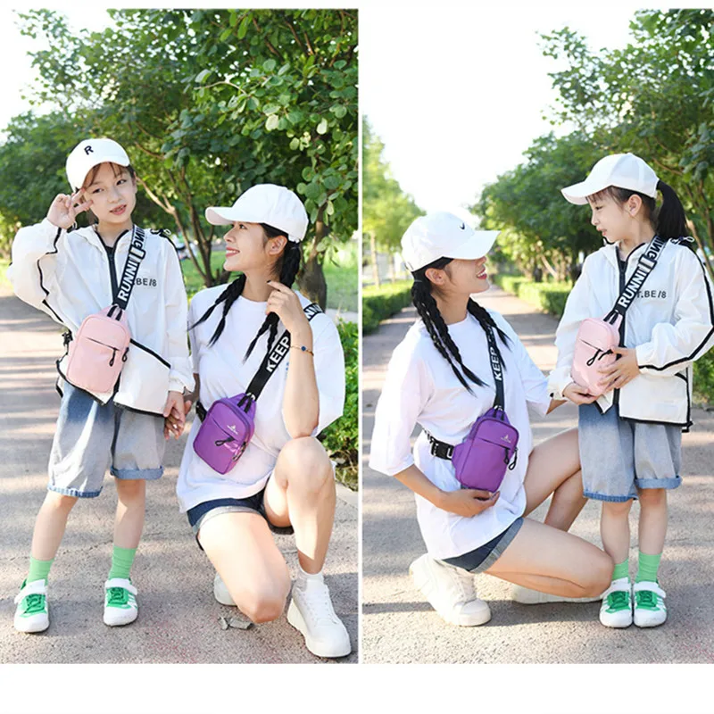 Fengdong small chest bag women mobile phone bag outdoor Sports for men mini fashion shoulder female messenger gift