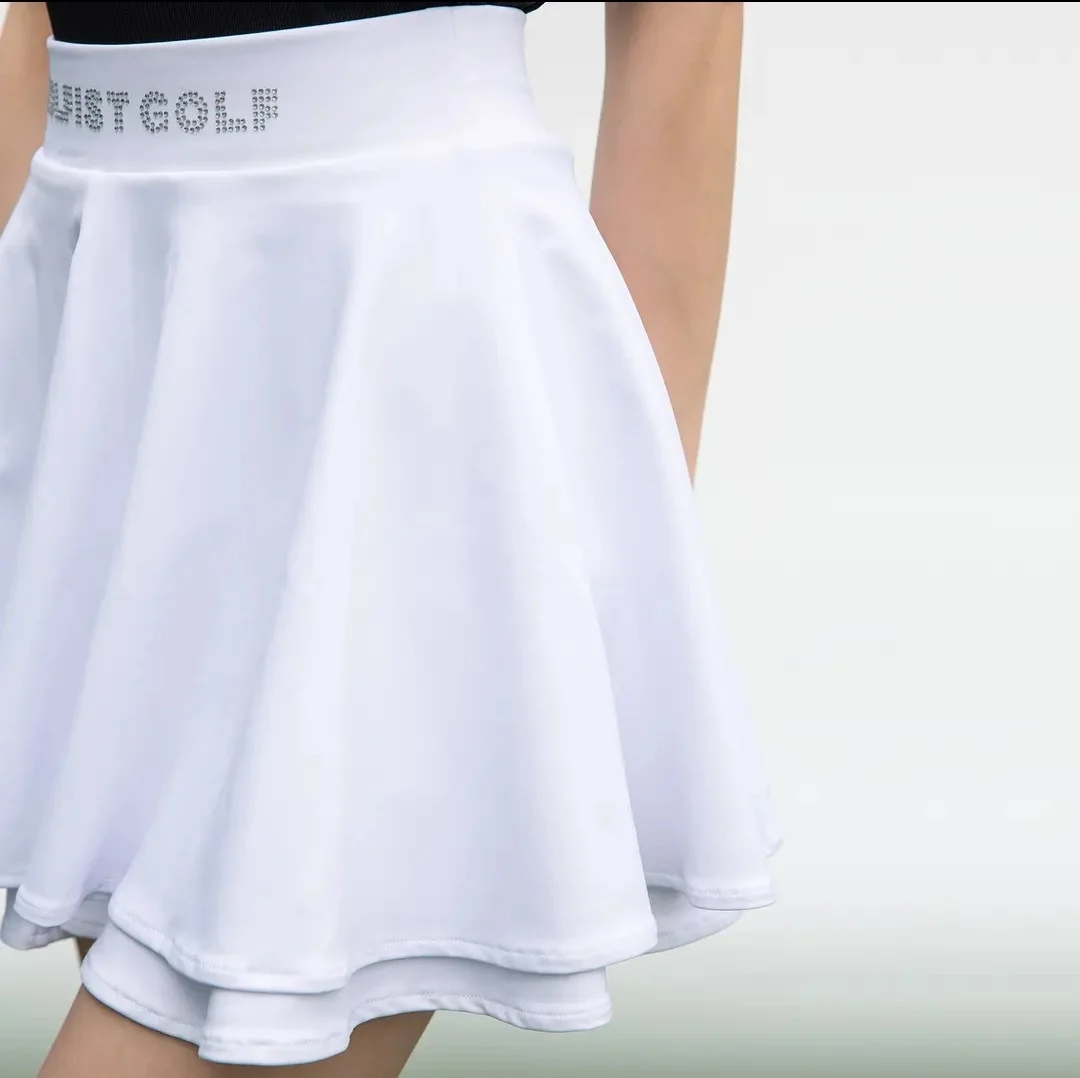 Golfist Golf Summer Women's Short Ruffle Hem Pleated Skirt Tennis Slim High-waist Stretch Sports Golf Clothing