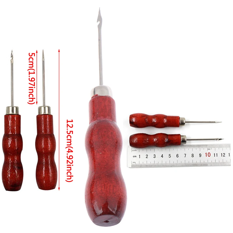 5Pcs Awl Pricker Hole Maker Punch Sewing Stitching Leather Craft Leather Crochet for DIY Handmade leather hole punch leather craft tools