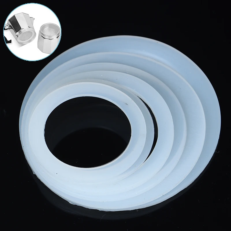 Silicone Seal Ring 1PC Flexible Washer Gasket Ring Replacement For Moka Pot Espresso Coffee Makers Accessories