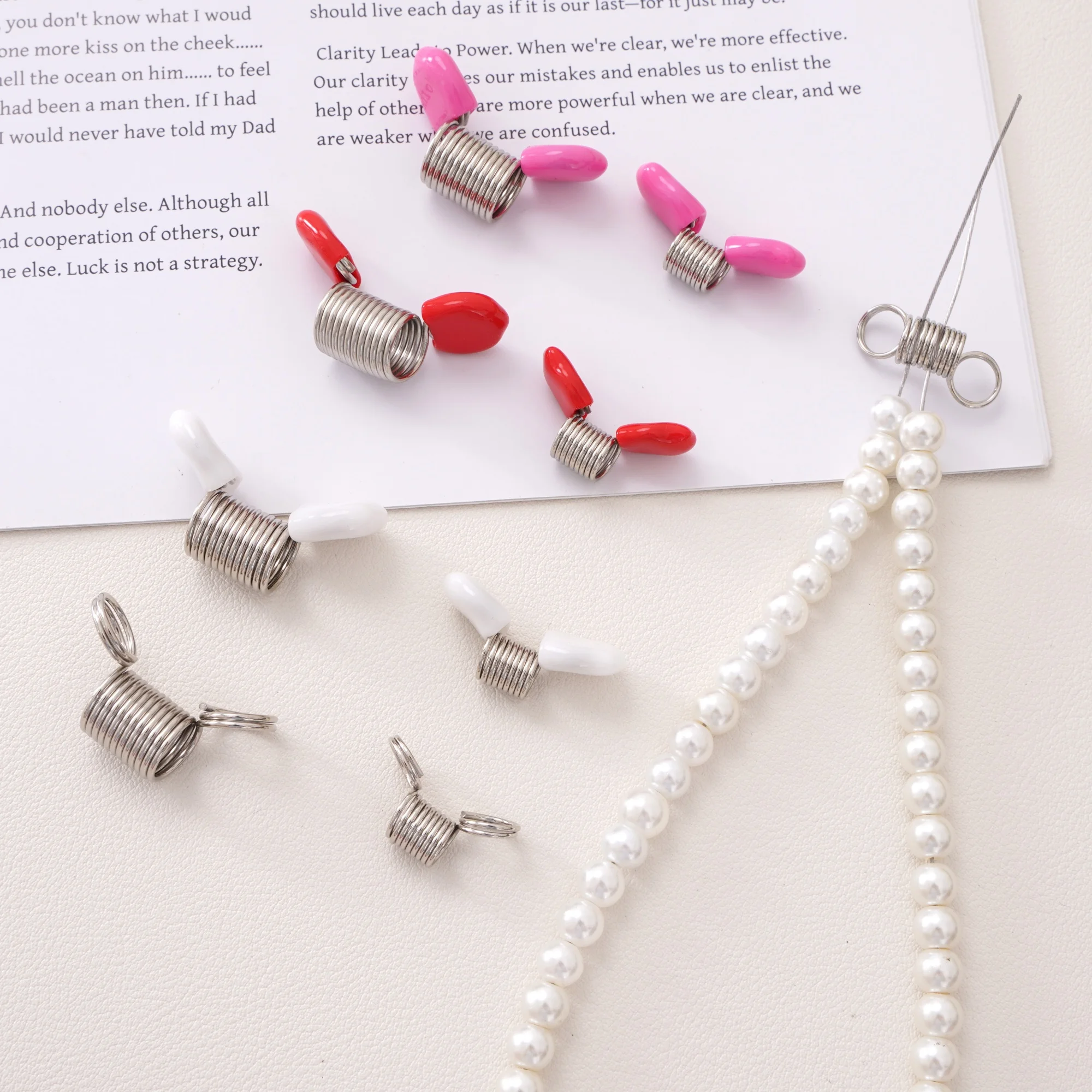 1pc Multifunctional Nickel-Plated Spring Steel Bead Stopper End Fasteners For Handmade DIY Jewelry Beading Bracelet Making