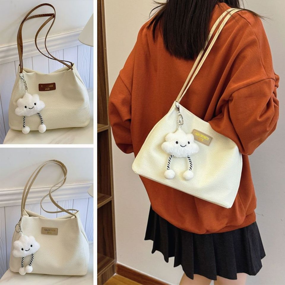 New Fashion Texture Shoulder Bag Trend All-match Ladies Commuting Bag Large Capacity Bucket Bag High Quality Messenger Handbag