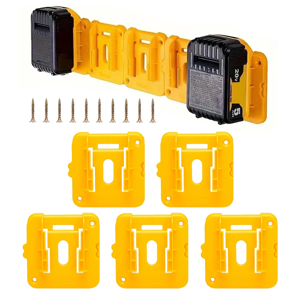 1/2/5PCS Battery Holder Storage Rack for Dewalt 18V 20V Li-ion Battery DCB203 DCB205,Wall Mount Battery Dock for Workbench 1/2/5PCS Battery Holder Storage Rack for Dewalt 18V 20V Li-ion Battery DCB203 DCB205,Wall Mount Battery Dock for Workbench