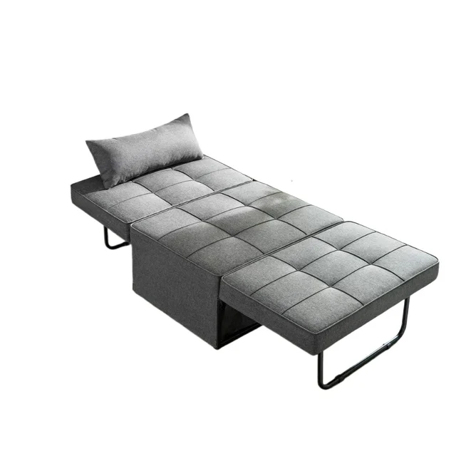 Sofa Bed, Convertible Chair Multi-Function Folding Ottoman Modern Breathable Linen Guest Bed with Adjustable Sleeper, Sofa Bed 6