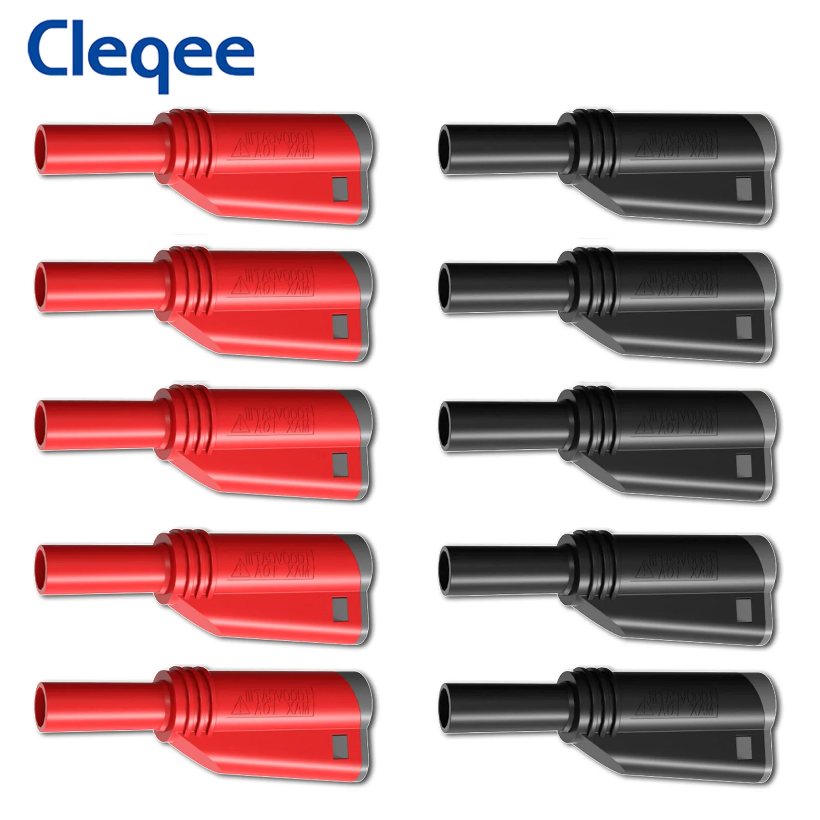 Cleqee P3005 스택형 안전 4mm 바나나 플러그 솔더/어셈블리 멀티미터 테스트용 고품질 무용접 커넥터