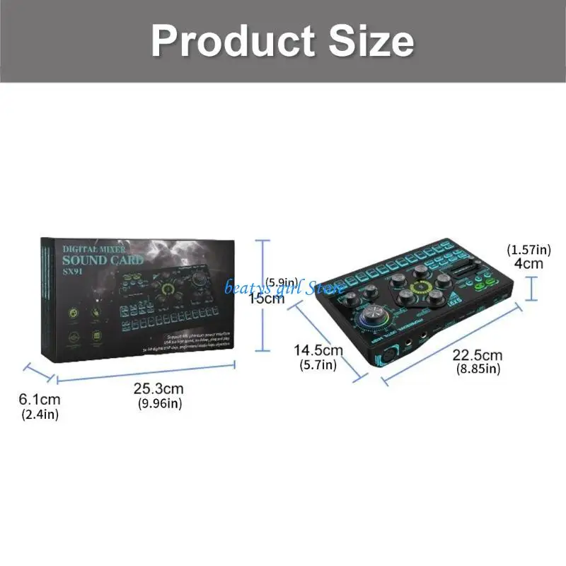 라이브 스트리밍 소음 제거 및 폭넓은 호환성을 위한 C7AB SX91 USB 사운드 카드