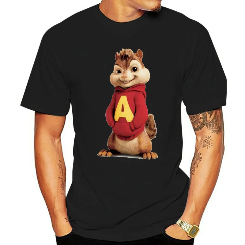 HANJ Family Ain und die Chipmunks Road Chip T-Shirt für Männer, schwarzes cooles T-Shirt_voghion.com