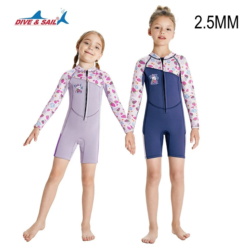 2.5MM Neoprene Long Sleeve Snorkeling Surfing Keep Warm UnderWater Hunting WetSuit For Girl Scuba Kayaking Drifting Diving Suit