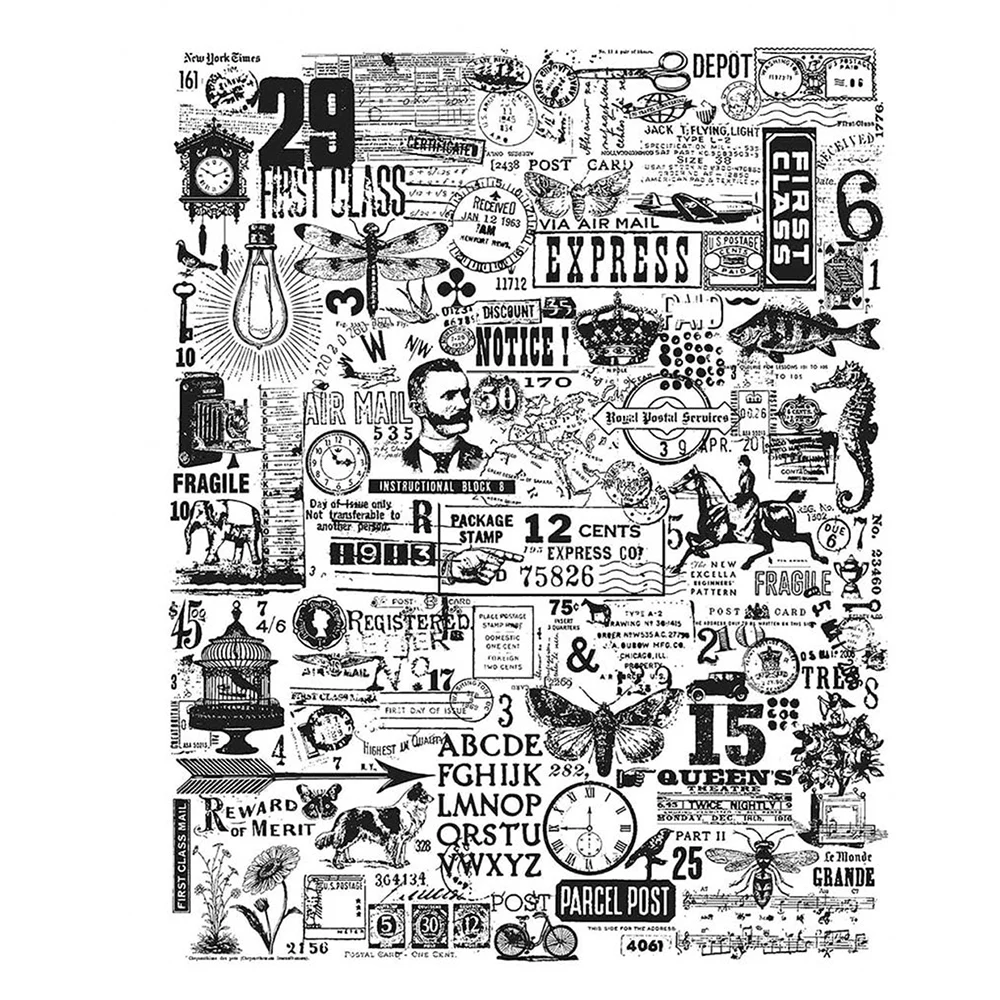 Dragonfly Express First Class Parcel Post Clear Silicone Stamp DIY Crafts Card Album Making Scrapbooking Stencil New